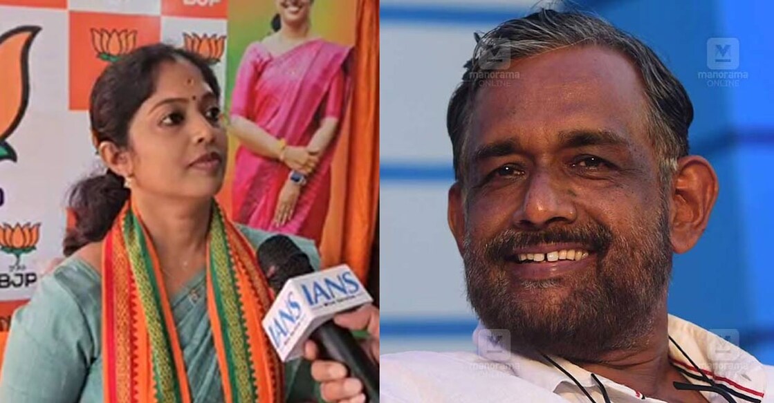 Navya Haridas; Sathyan Mokeri. Photo: Manorama 