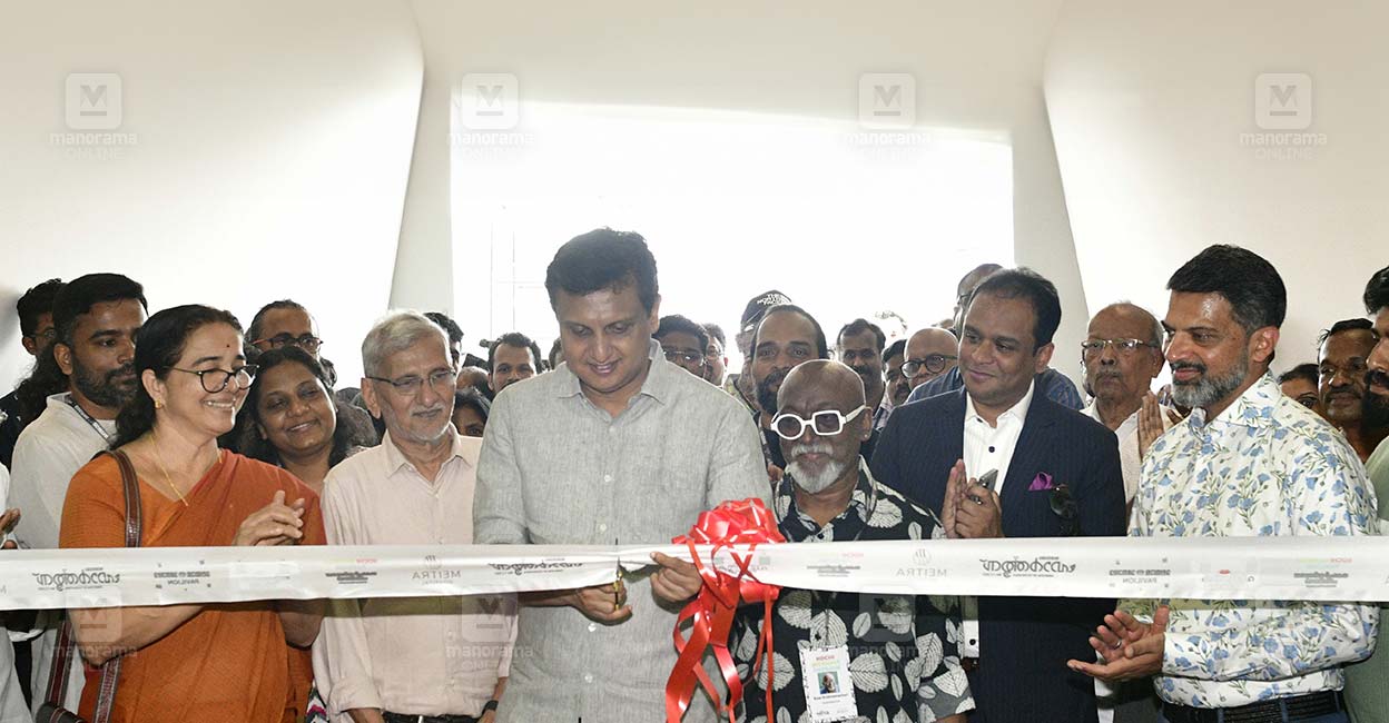 hortus-riyas-281002 Minister PA Mohammed Riyas inaugurating the Hortus Kochi Biennale Pavilion. Mayor Beena Philip, Festival Director NS Madhavan, Art Pavilion Curator Bose Krishnamachari, Meitra Hospital CEO Nihaj G Mohammed and Malayala Manorama Executive Editor Jayant Mammen Mathew were present. Photo: Manorama