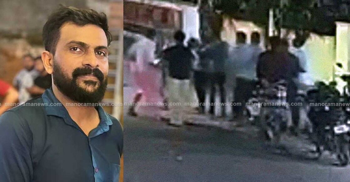 Navas (Left), Screengrab of the CCTV footage of the incident. Photo: Manorama News.