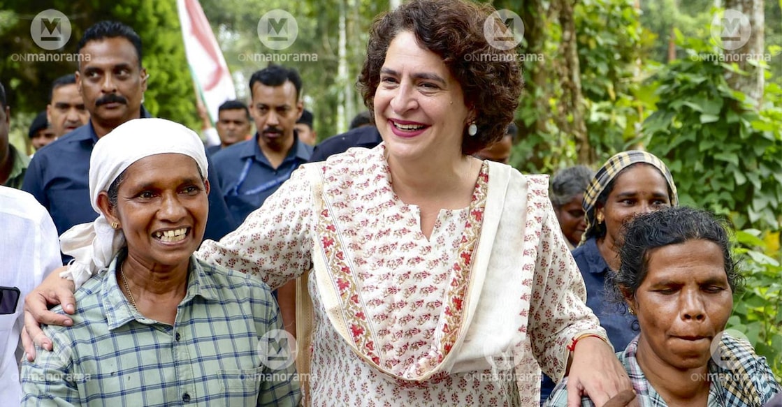 Priyanka Gandhi in Wayanad. Photo: Manorama.