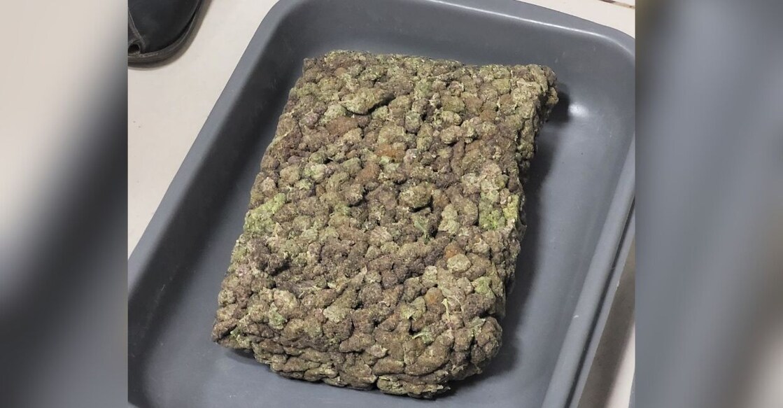 Officials recovered 1.493 kg of hybrid ganja (in pic) worth Rs 7.47 crore from the bags. Photo: Special Arrangement