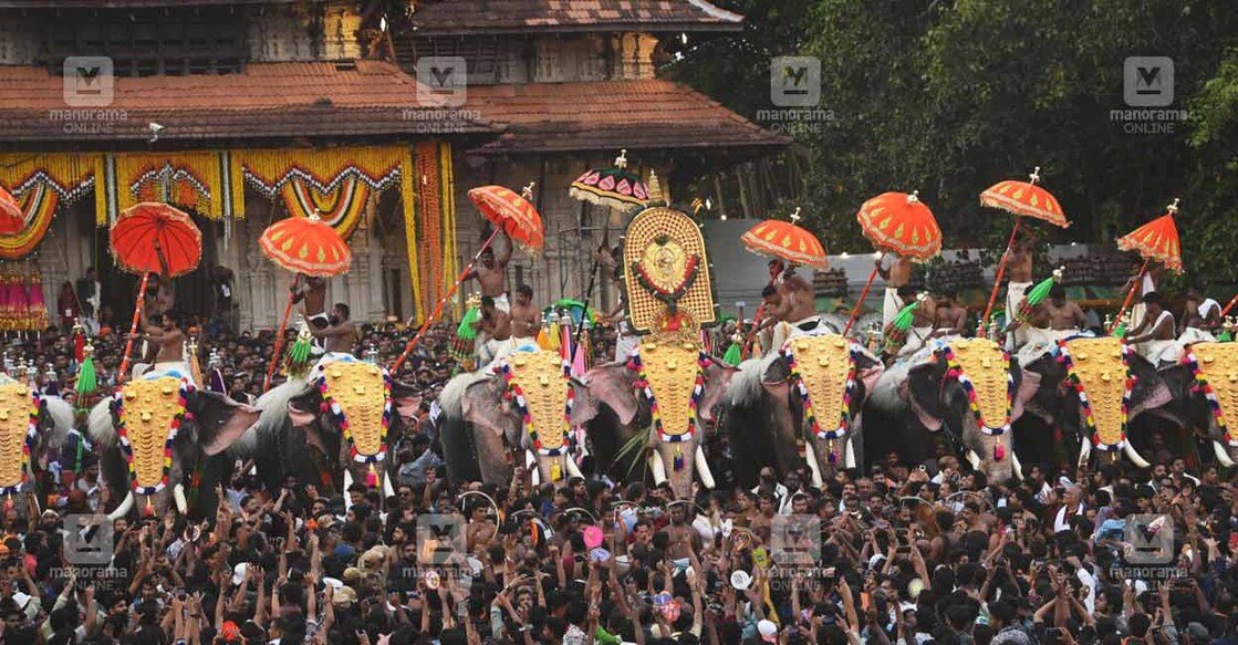 Thrissur Pooram. Photo: Vishnu V Nair/Manorama