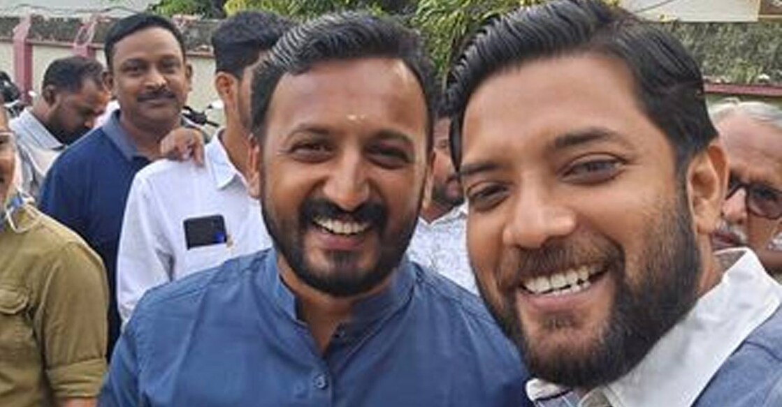 Shafi Parambil with Rahul Mamkootathil. Photo: Instagram. 