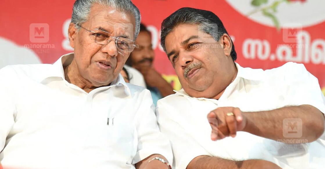 Pinarayi Vijayan and Saji Cherian. File Photo: Manorama. 