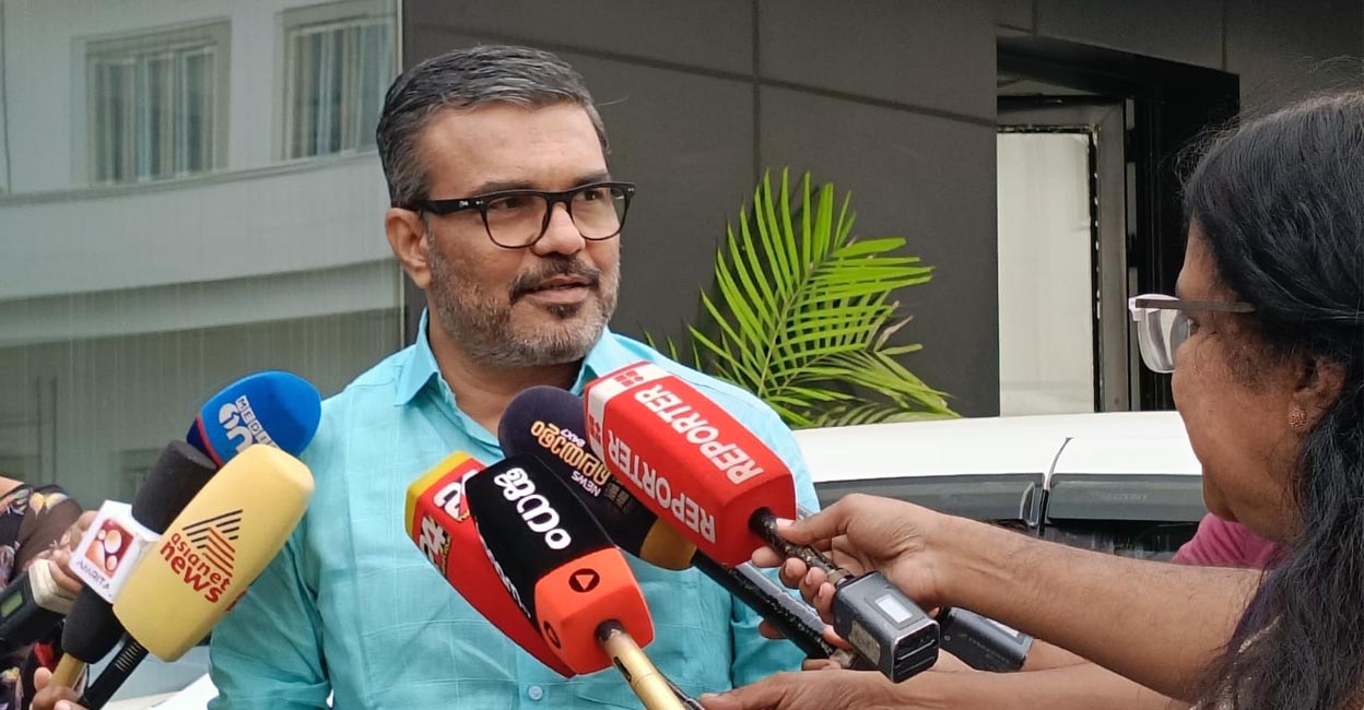 MB Rajesh addressing the media. Photo: Special Arrangement