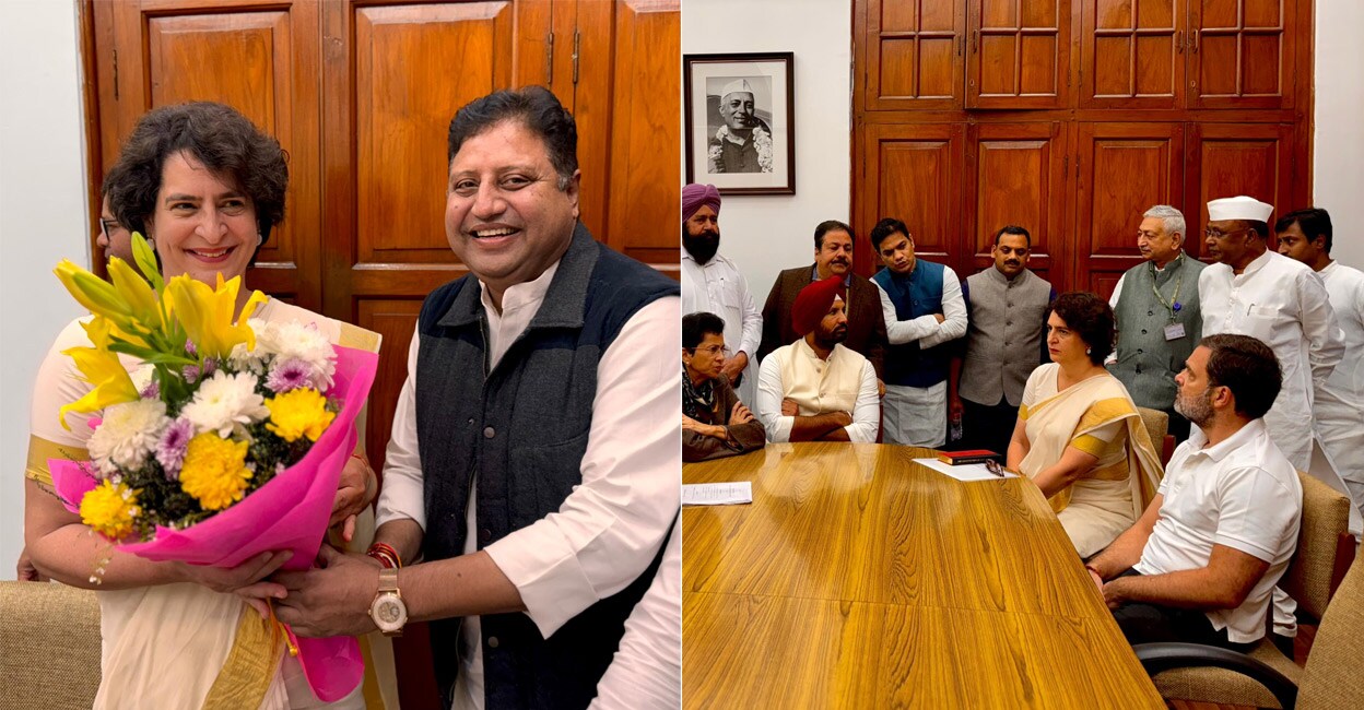Priyanka Gandhi before the swearing-in ceremony. Photo: Special Arrangement