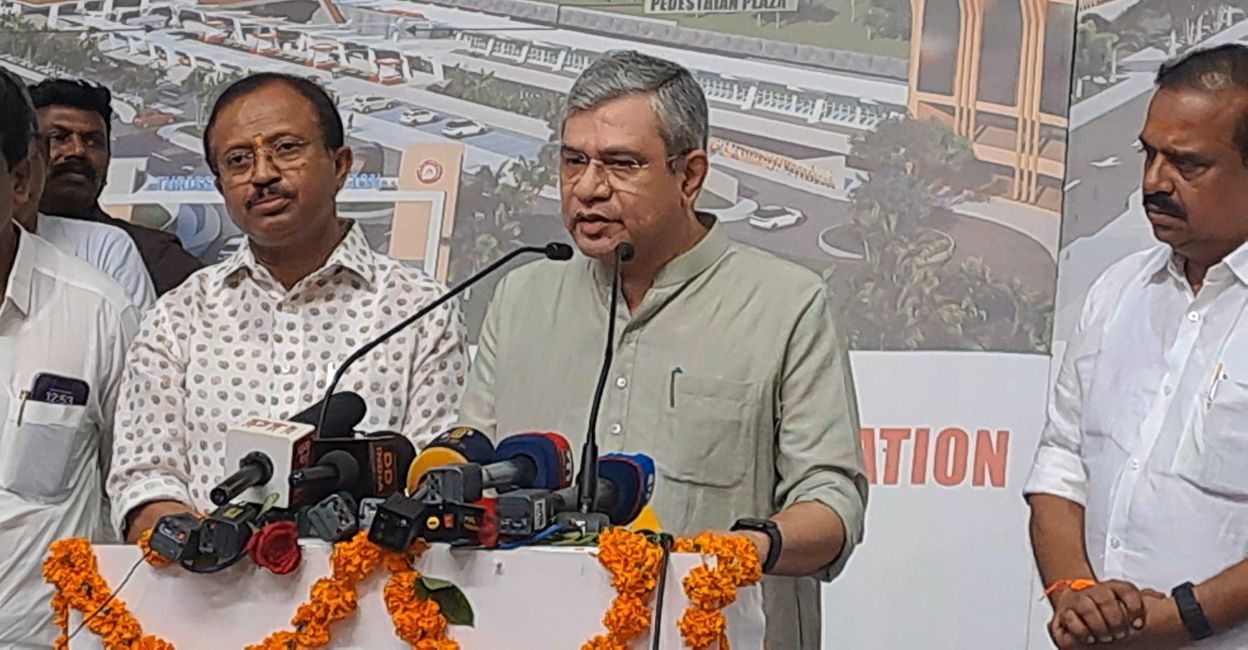 Union Railway Minister Ashwini Vaishnaw addresses the media on November 3, 2024. Photo: Special Arrangement