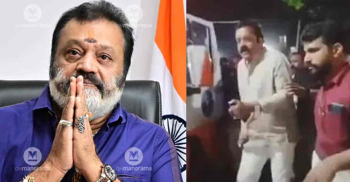 Suresh Gopi; Suresh Gopi arrives at Thrissur Pooram venue in ambulance. Photo: Manorama