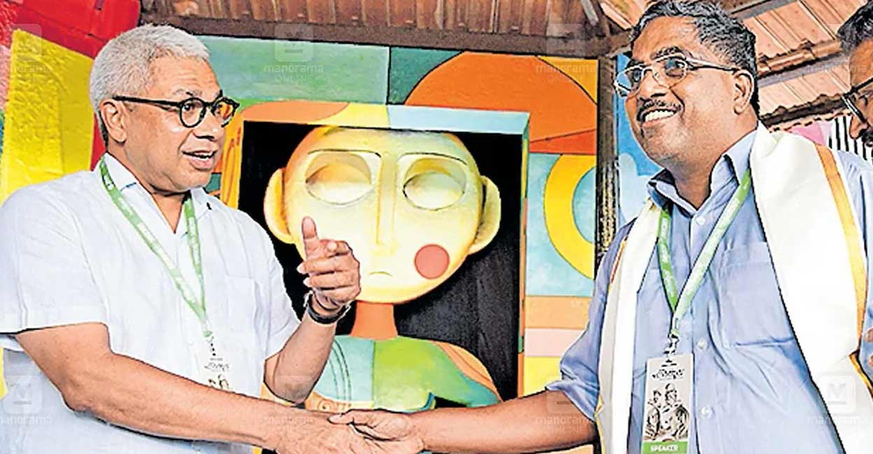 Faizal E Kottikollon and M P Ahammed at Hortus. Photo: Manorama