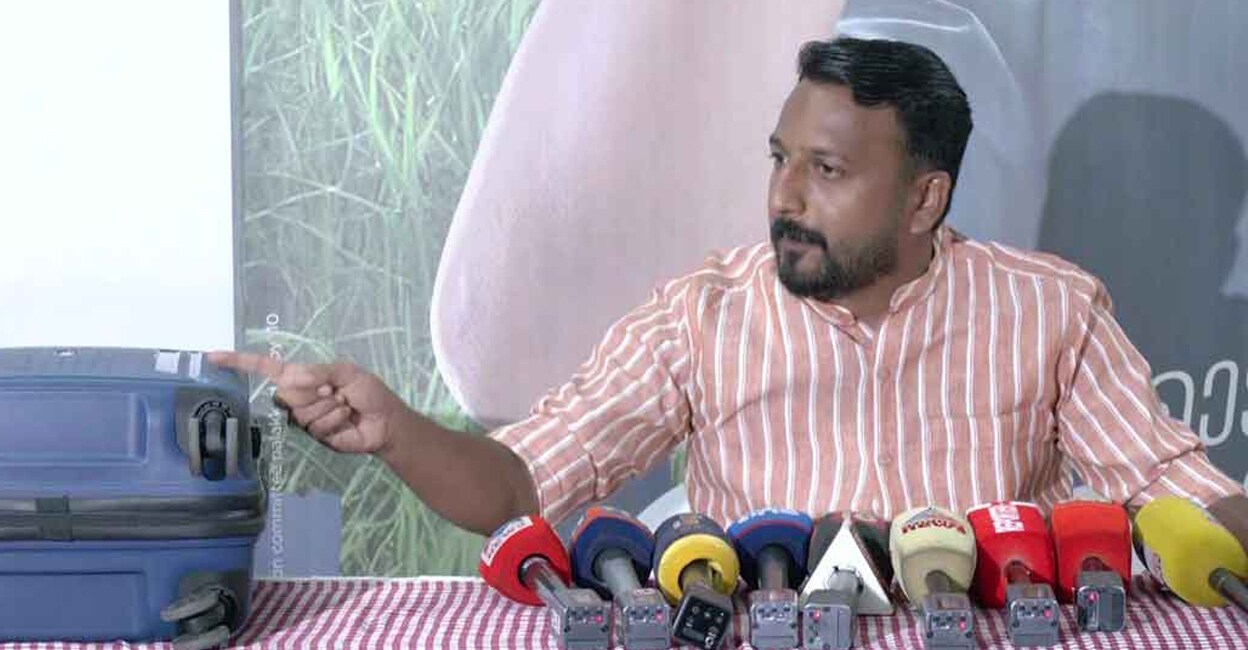 Rahul Mamkootathil addressing the media. Photo: Manorama News