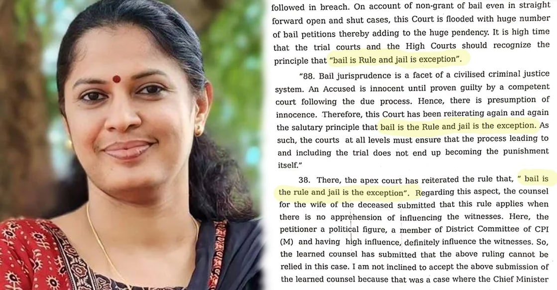 The verdict was based on the principle that 'bail is the rule and jail is the exception'. Photo: Special arrangement & screengrab of the bail order.