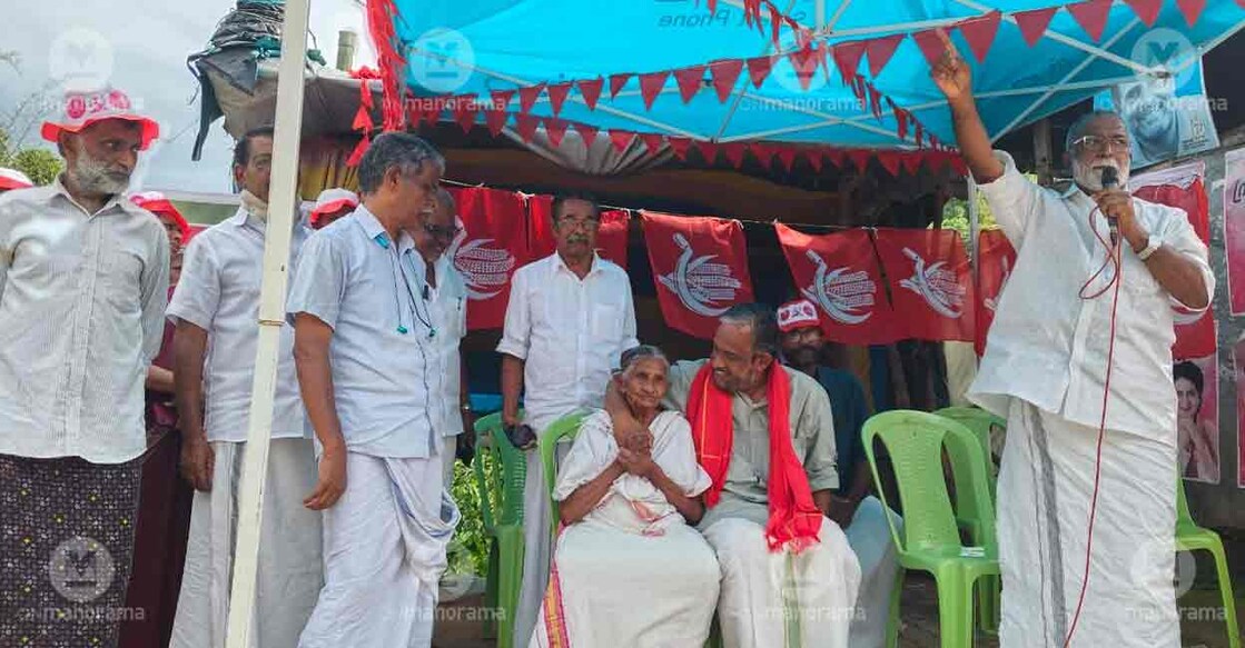 CPI's Sathyan Mokeri during his campaign in Wayanad. Photo: Onmanorama
