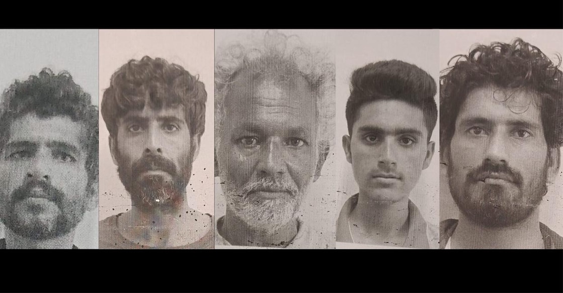Abdul Nazar (35), Abdul Malik Aussarni (32), Arshad Ali (65), Zunaid (20), and Abdul Ghani (29). Photo: NCB
