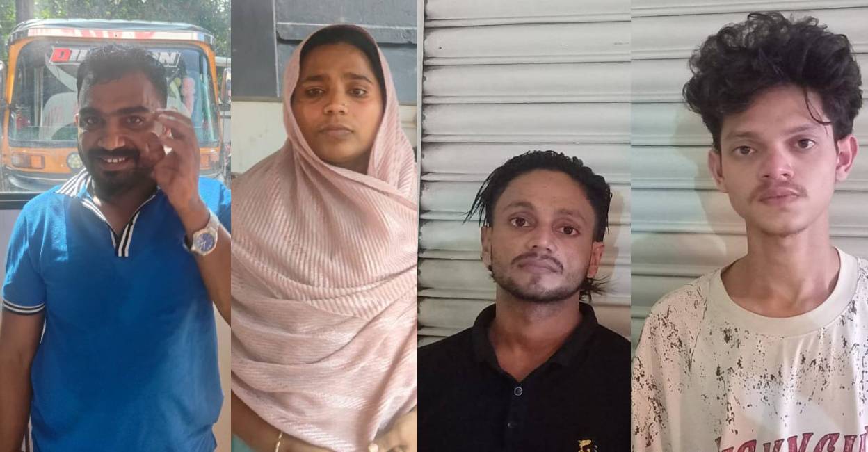 Five including four men and a woman were arrested. Photo: Special Arrangement