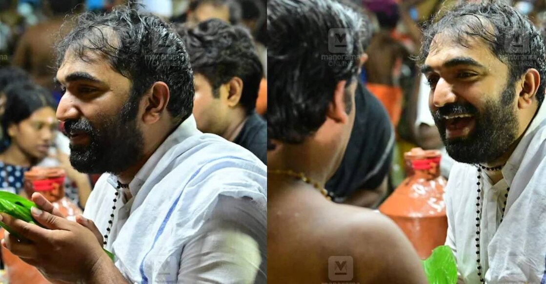 Chandy Oommen in Sabarimala. Photo: Manorama