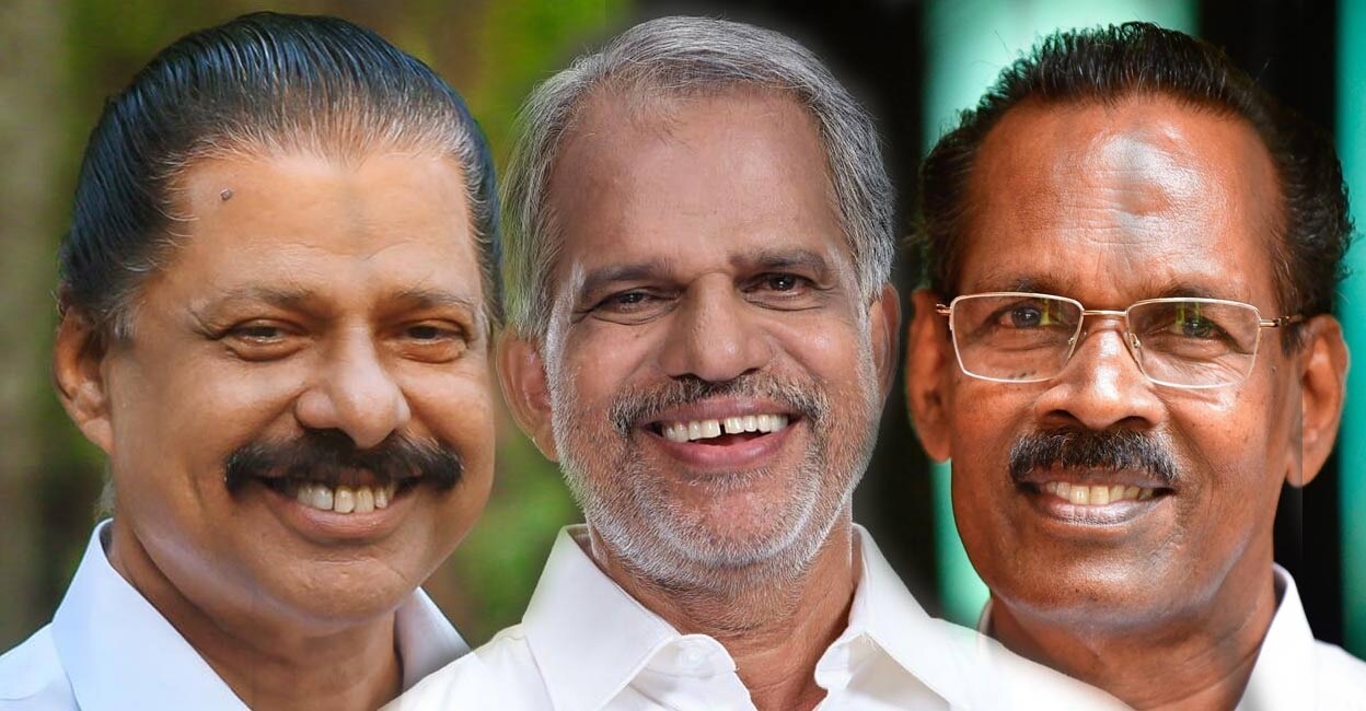 MV Govinndan, A Vijayaraghavan and TP Ramakrishnan. Photos: Facebook. 