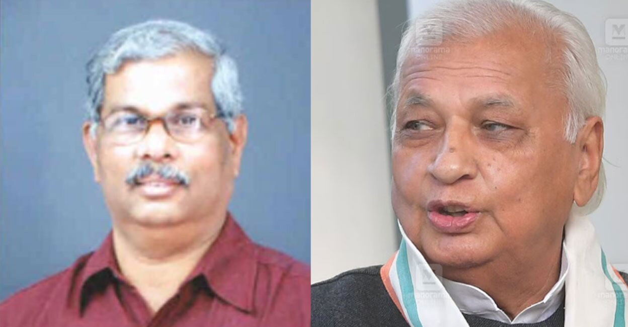 Rajendra Arlekar; Arif Mohammed Khan. Photo: Manorama