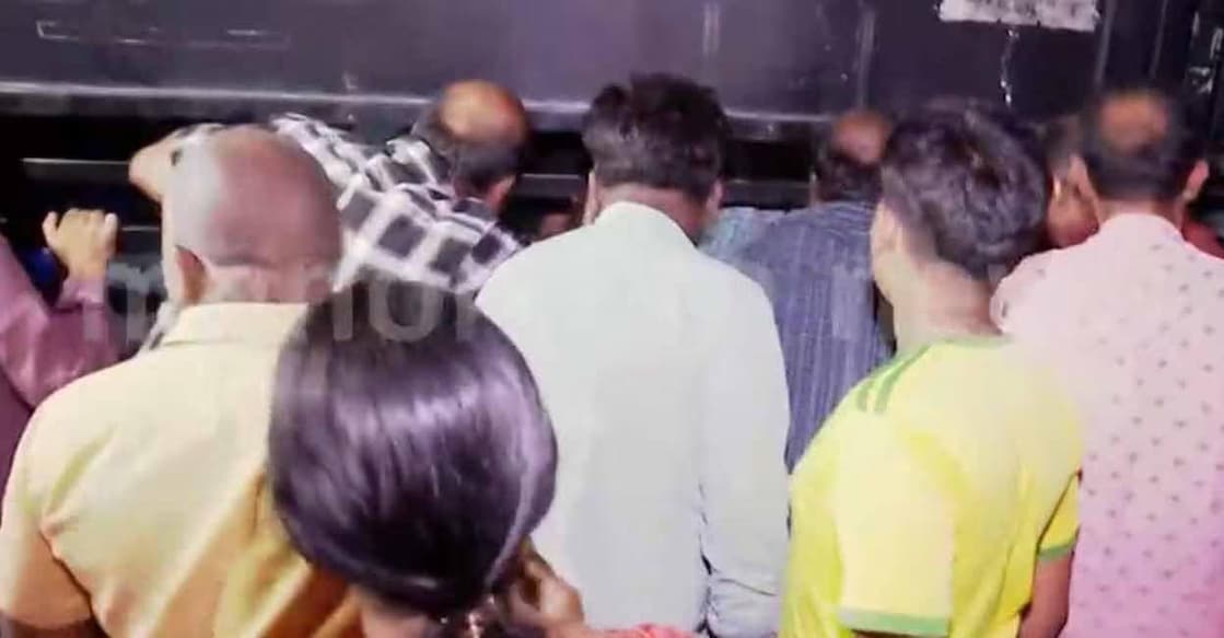 Parents protest following a food poisoning incident at the NCC camp at KMM College, Thrikkakara. Photo: Manorama