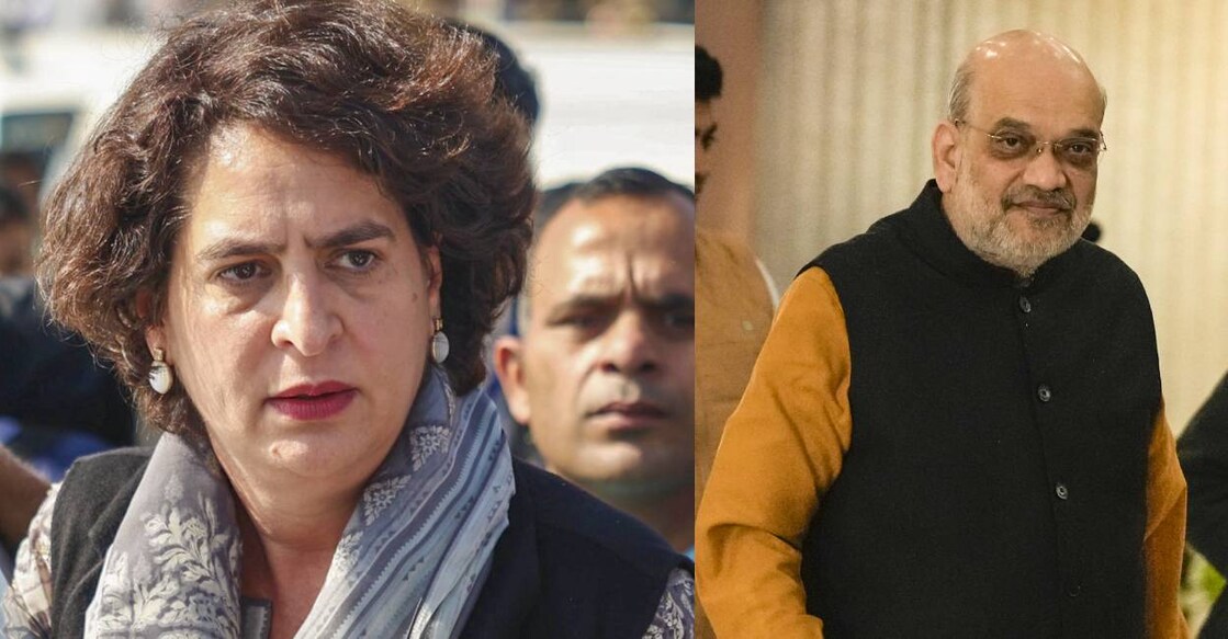 priyanka-amit-shah-c Priyanka Gandhi and Amit Shah. Photo: PTI
