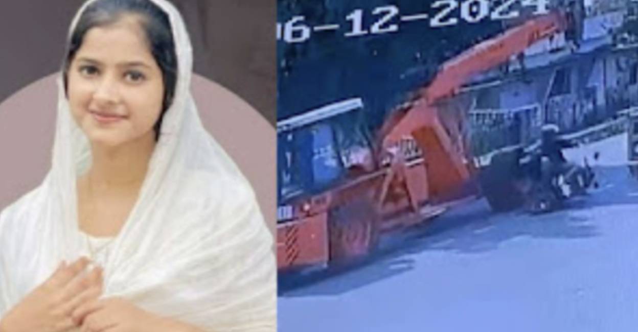 neha-malappuram Neha was killed when the scooter in which she was travelling collided head on with a crane. Photo: Special Arrangement