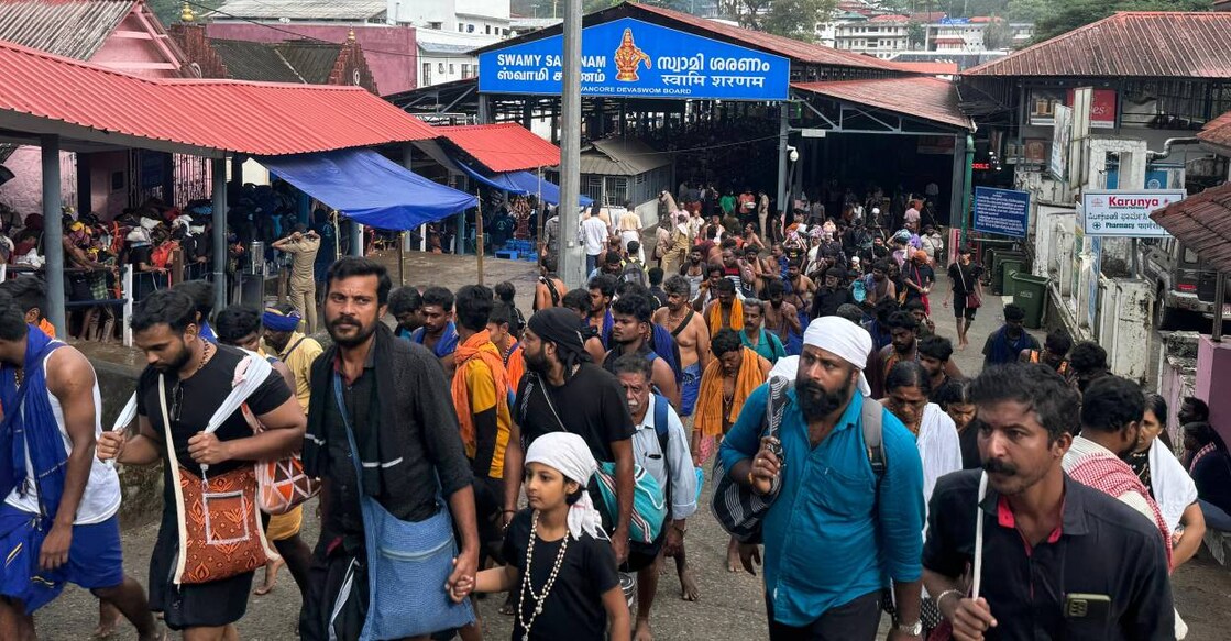 Devotees at Sabarimla temple. Photo: PRD