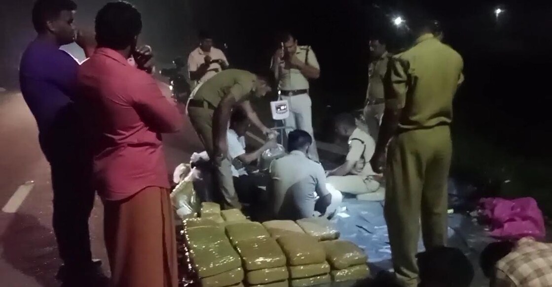 The ganja, packed in 42 sacks, was reportedly brought in for distribution during the Christmas season. Photo: Special Arrangement
