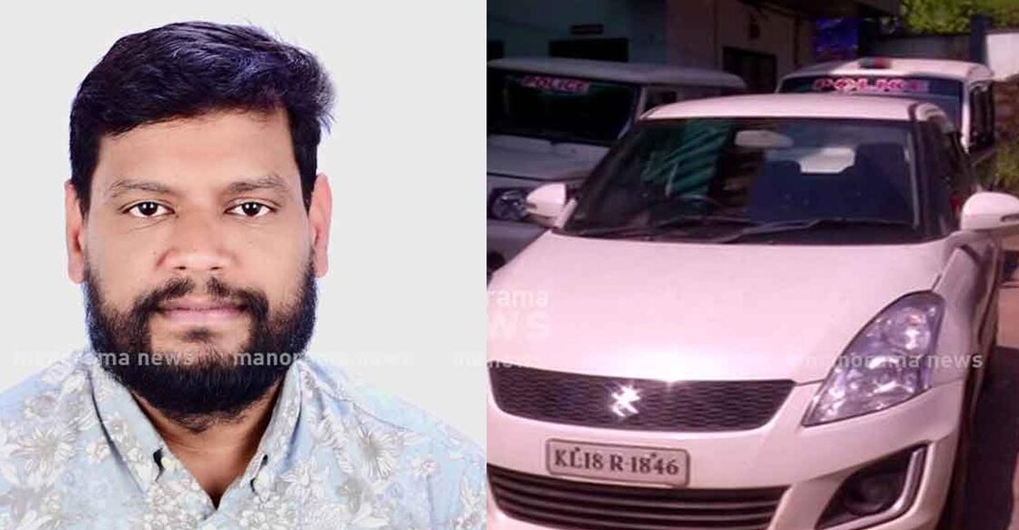 Shajeel, the car involved in the accident. Photo: Manorama News
