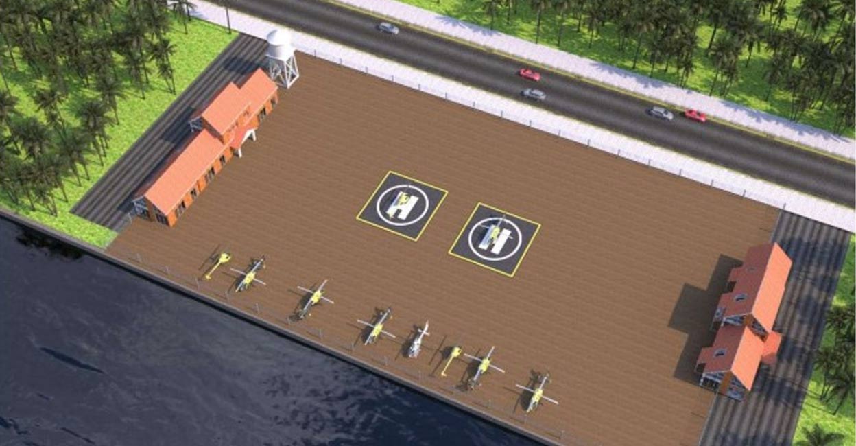 Helistations can be operated in smaller areas. It can be set up on 3-5 acres of land, and the approximate investment expected is Rs 5 crores. Photo: Special arrangement. 