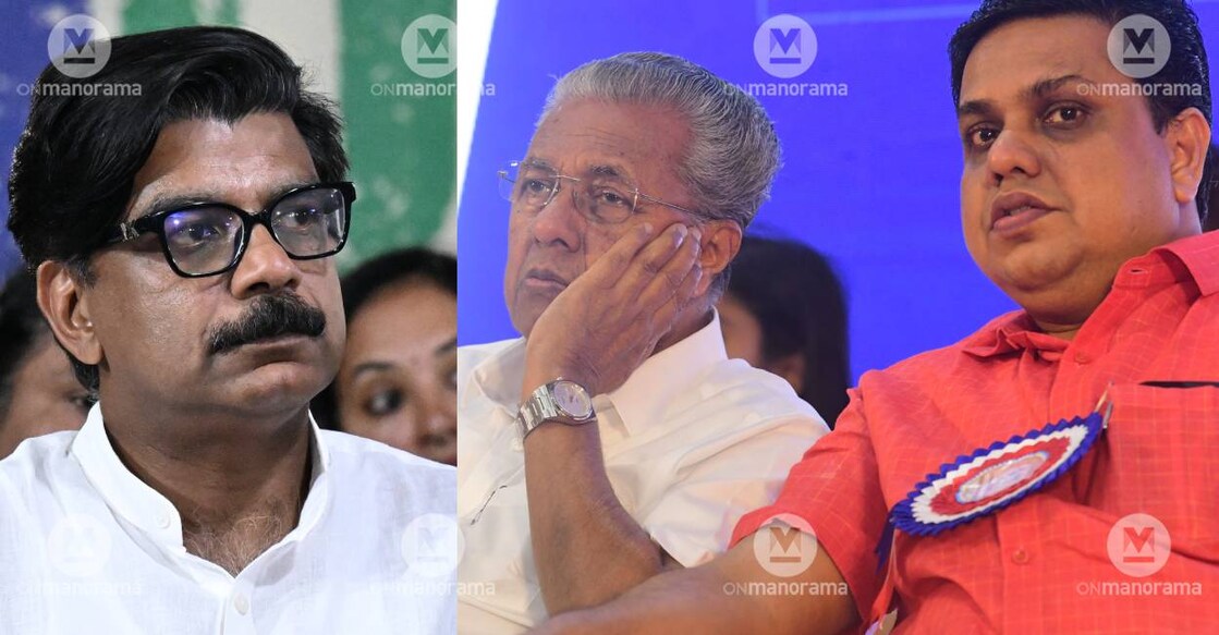 kuzhalnadan-shamseer-pinarayi Mathew Kuzhalnadan, Pinarayi Vijayan, AN Shamseer. File Photo: Manorama