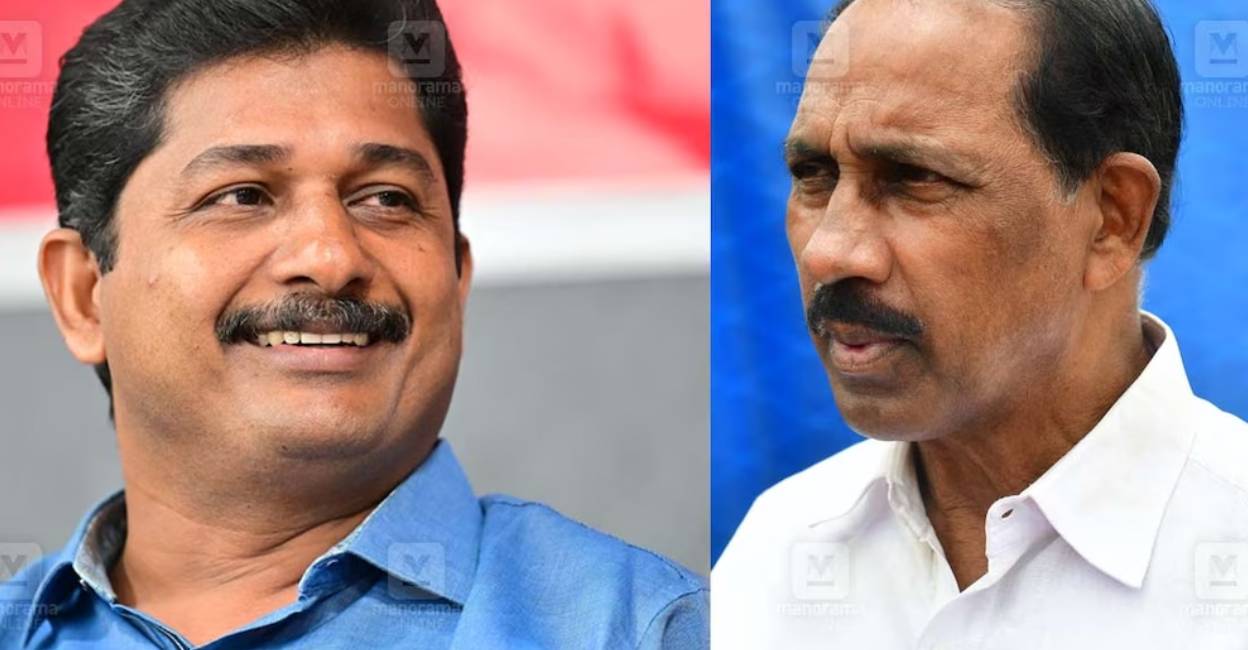 M Swaraj and K Babu. Photo: File/ Manorama
