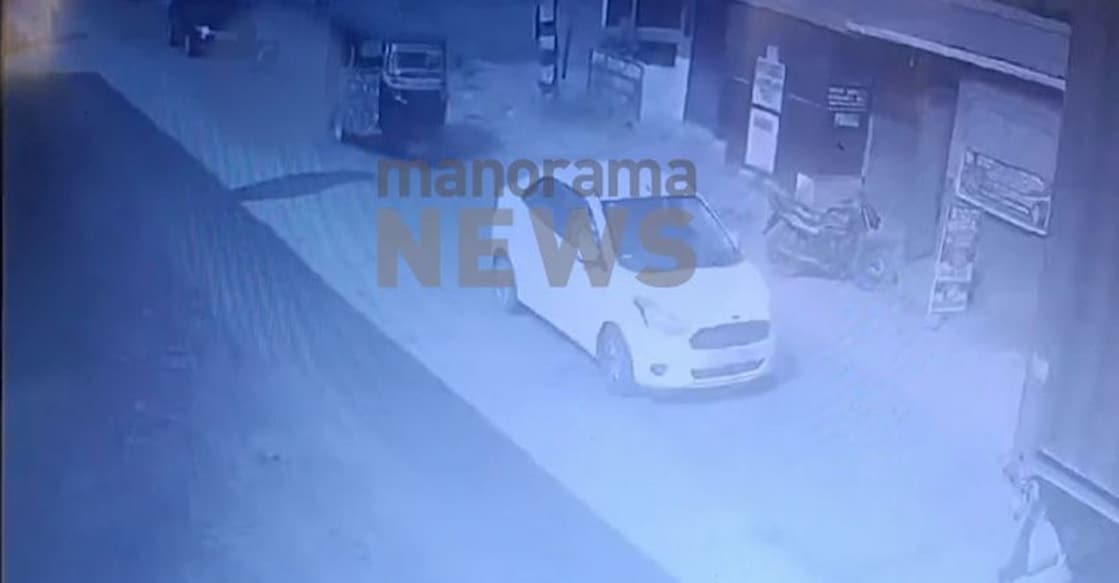 Graphic image (viewer discretion advised): The screengrab from a CCTV footage shows the boy (blurred) on the road before being run over by the car. 