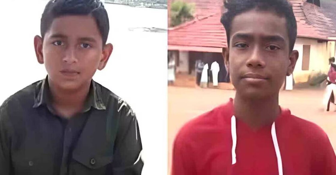 Amal and Adithyan. Photo: Screengrab/ Manorama News