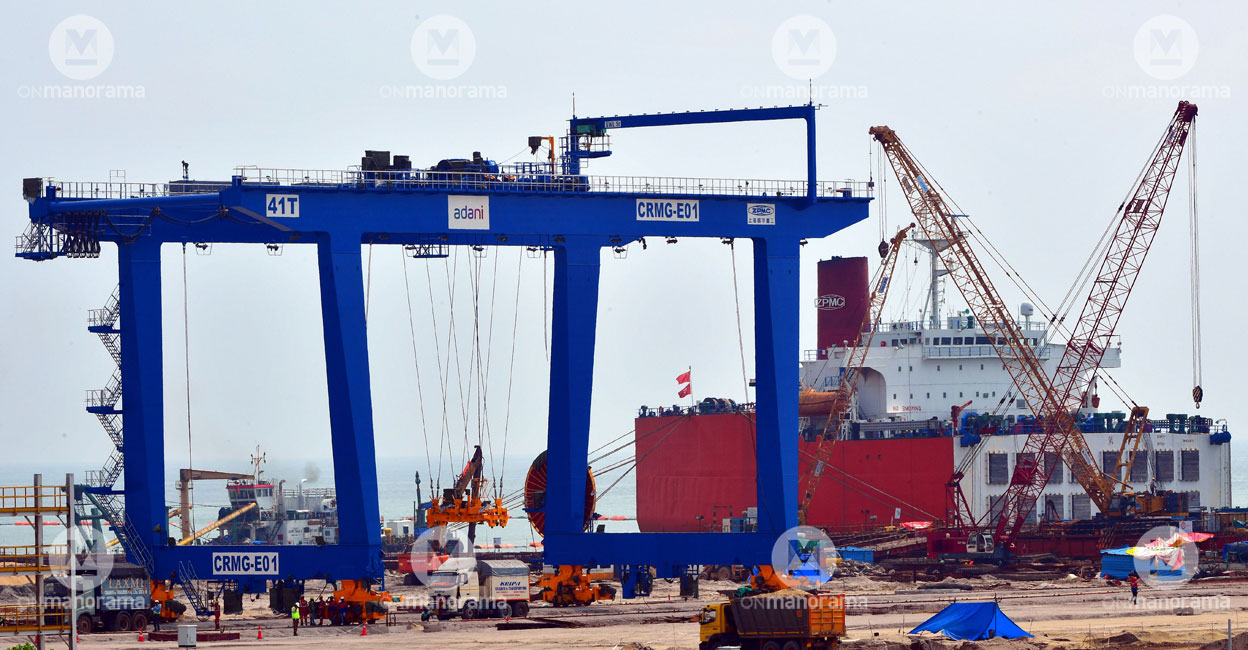 February 21, 2024 marked Day 3000 since work began on the  Vizhinjam International Seaport. Photo: Manorama