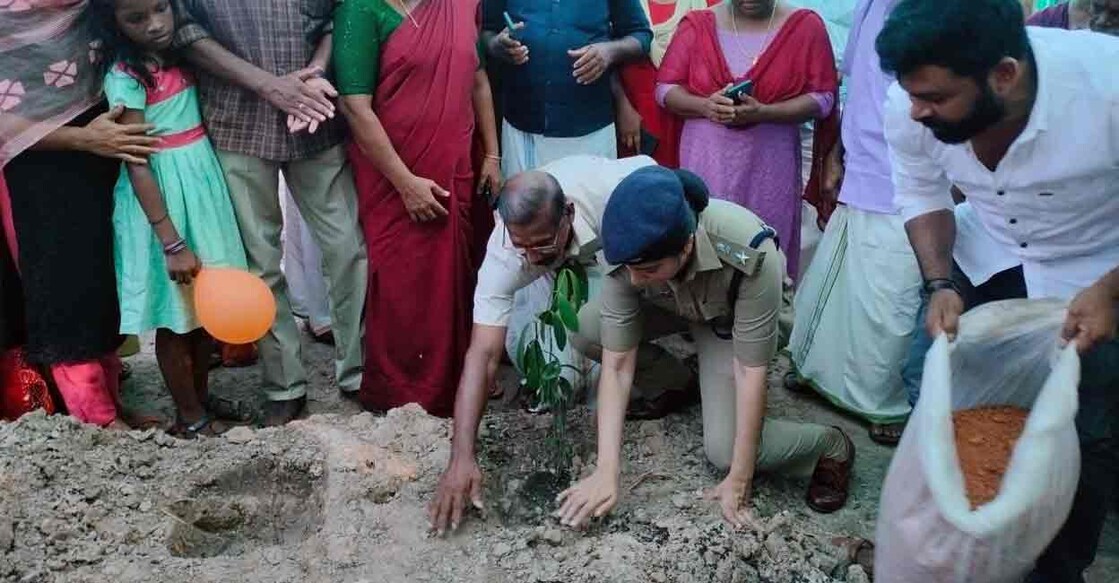 Kainady Police Station is undergoing a transformation into a lush Miyawaki forest. Photo; Special Arrangement