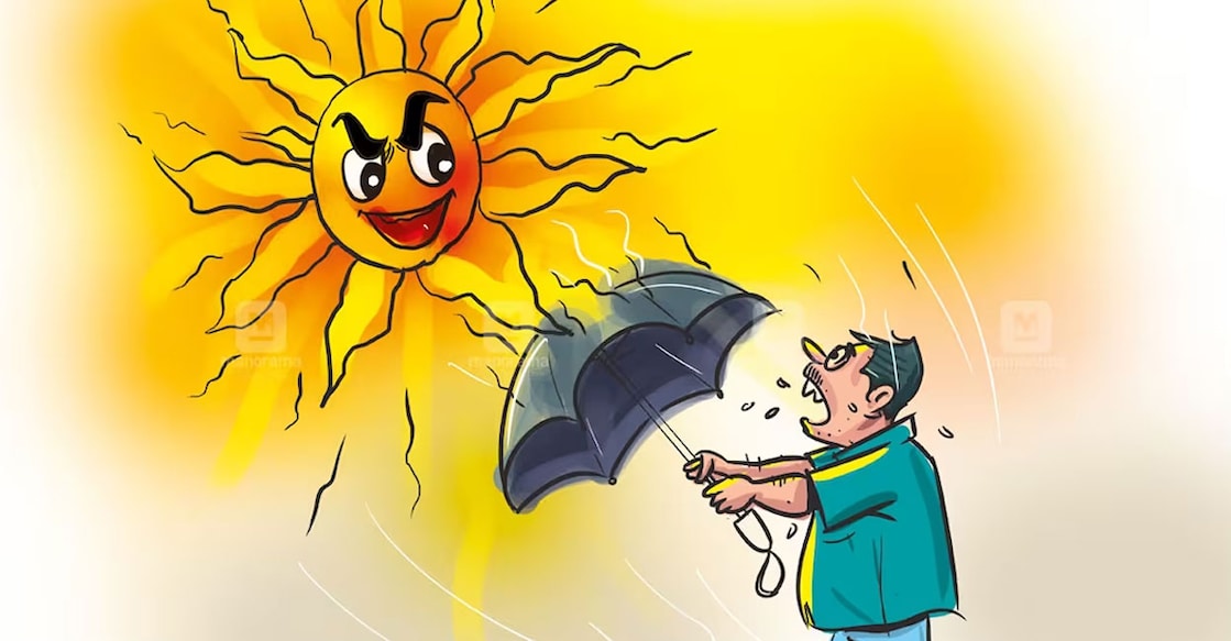 temperature-heat-ls The districts on alert include Kollam, where heat is expected to reach up to 37 degrees Celcius. Graphic representation: File/ Manorama.