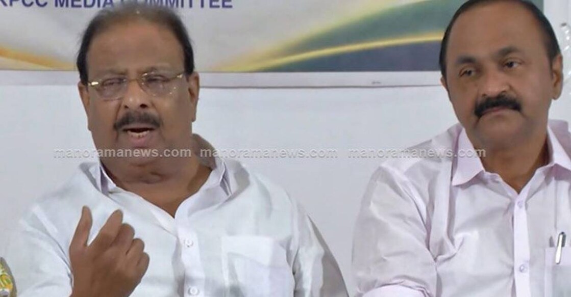 K Sudhakaran and V D Satheesan. Photo: Manorama News