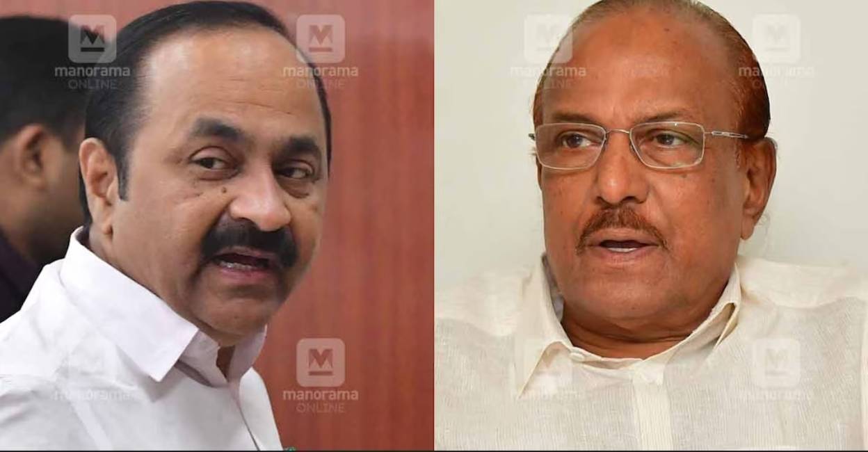 VD Satheesan and PK Kunhalikutty. Photo: Manorama