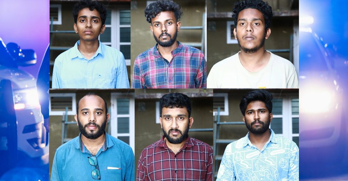 (Top from left) Rehan Vinoy, SD Akash, RD Sreehari; (Bottom from left) S Abhishek, Donce Day, Bilgates Joshua. Photo: Special Arrangement