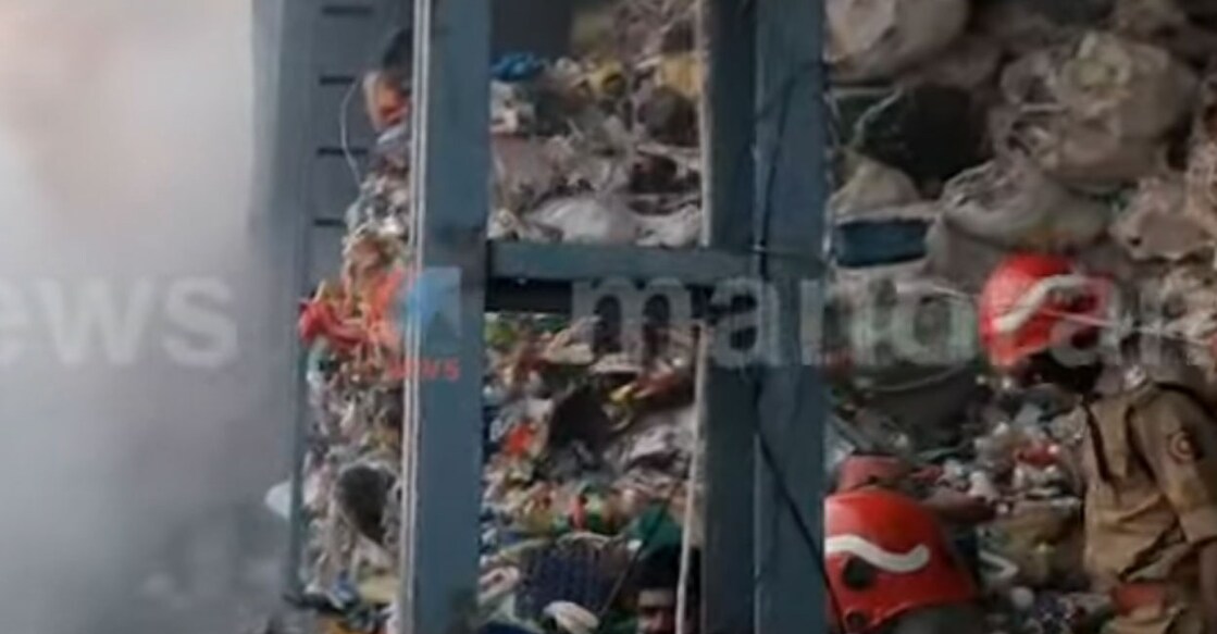 The Kanjikode plant is known for collecting and recycling used plastics into new products. Photo: Manorama News.