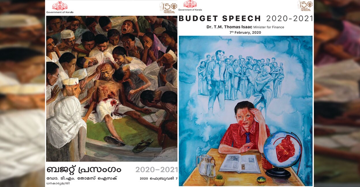 kerala-budget-cover-20-21 The two cover images used by the Kerala government for its budget document in 2020-21. Photos: Kerala Government