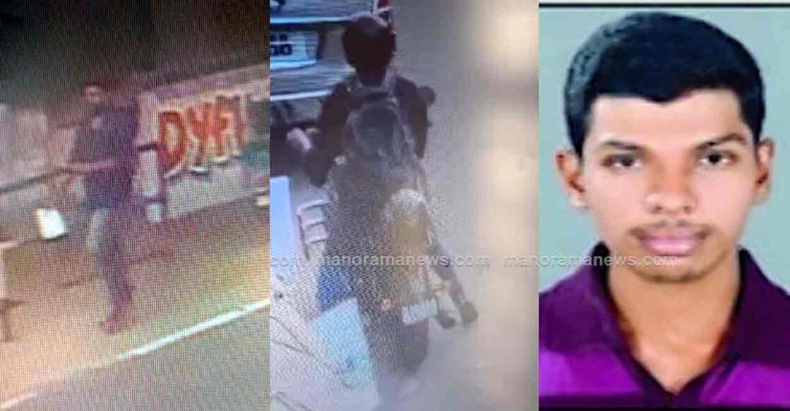 CCTV footage of impersonator fleeing exam hall; legitimate candidate from Nemom. Photo: Manorama News