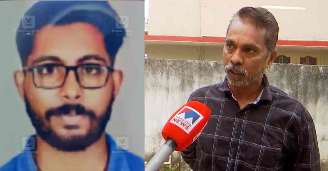 sidharth-father The deceased student Sidharth JS (L) and his father Jayaprakash T (R). Photo: Manorama News