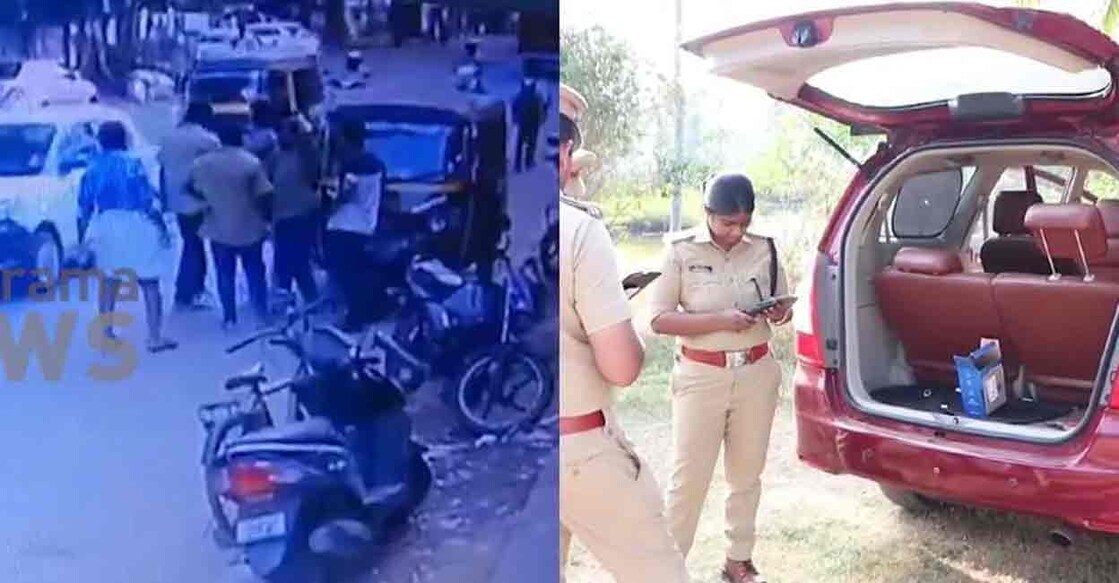 aluva-abduction Police take car used for abduction into custody. Photo: Manorama