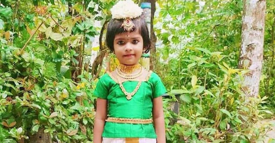 Kshethra, daughter of Rameshan and Jiji, succumbed to injuries after she was run over by a chariot (Vandikkuthira).