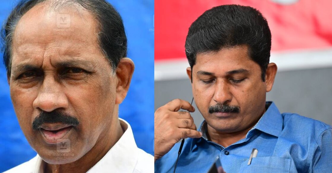 K Babu and M Swaraj. Photo: Manorama