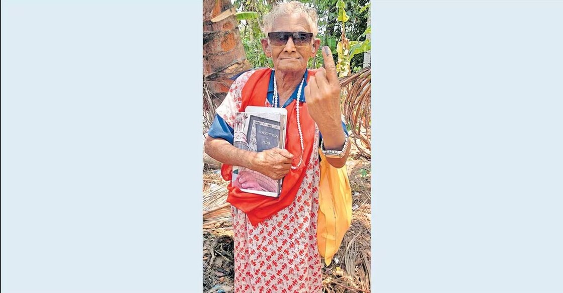 Despite initial surprise, election officials verified his identity through relevant documents and permitted him to cast his vote. Photo: Special arrangement. 
