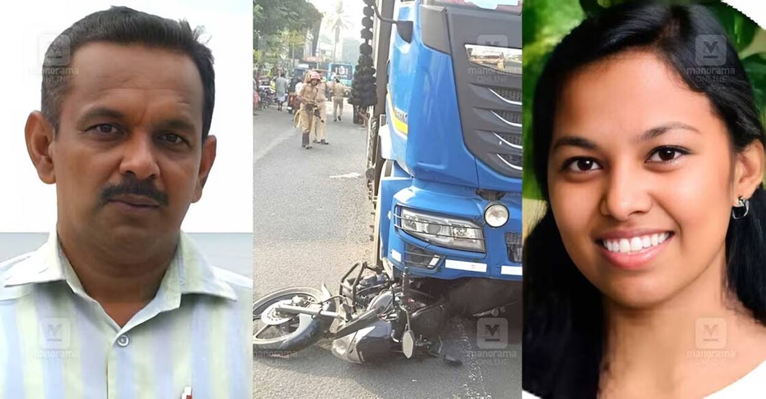 Eldo (52) and Blessy, who was a nursing student, were on their way to Angamaly railway station when the accident happened. Photo: Manorama Online.