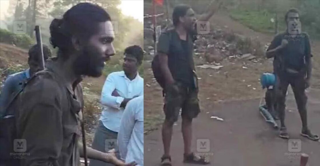 Armed Maoists at Kambamala in Wayanad. File Photo: Manorama