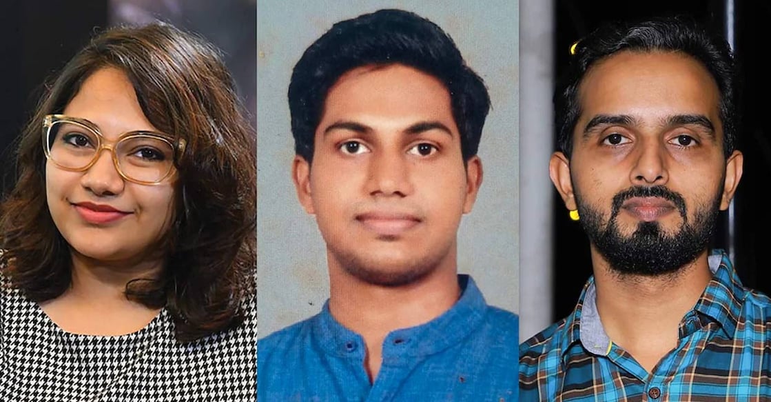 Lakshmi Parvathy, Sanilkumar and Jayesh Madhavan. Photo: Special arrangement. 