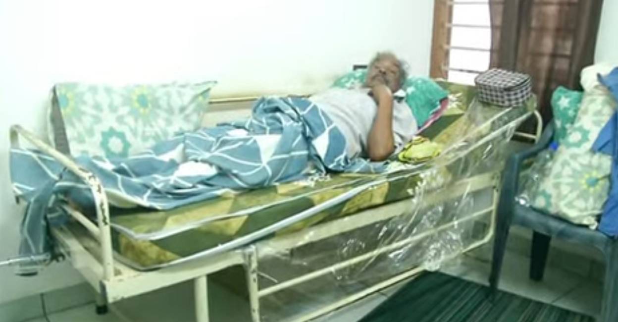 shanmughan-abandoned-kochi Shanmughan (70). Photo: Screengrab/ Manorama News